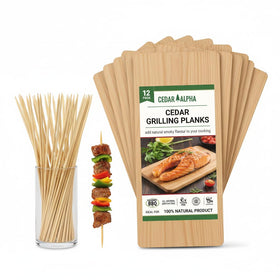 CEDAR ALPHA cedar planks for salmon on the grill deliver a subtle cedar aroma.