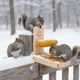 CEDAR ALPHA Charming outdoor decor invites wildlife visitors to your yard