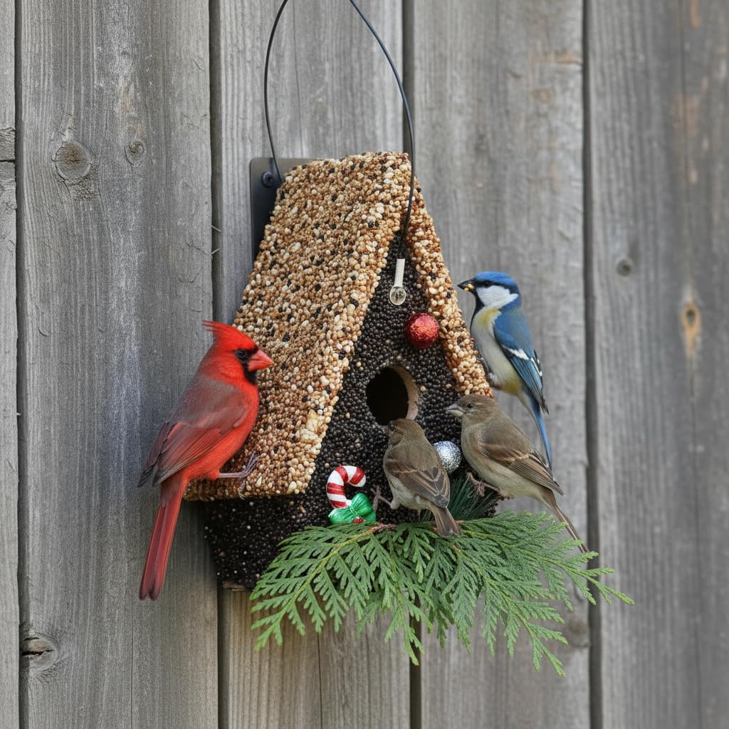 CEDAR ALPHA classic wooden birdhouse design for outdoor decor