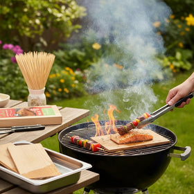 CEDAR ALPHA grilling planks create even heat transfer and subtle aroma.