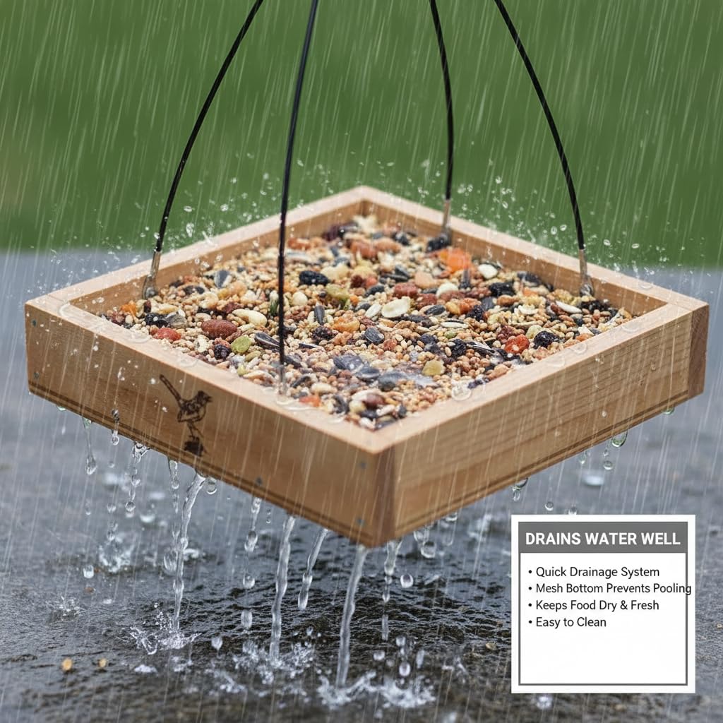 CEDAR ALPHA large-bird-friendly tray offering ample feeding space for bigger species.