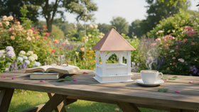 CEDAR ALPHA removable tray makes cleaning and seed refilling quick.