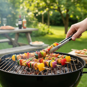 CEDAR ALPHA 12-plank bundle with 100 skewers suits home and restaurant setups.
