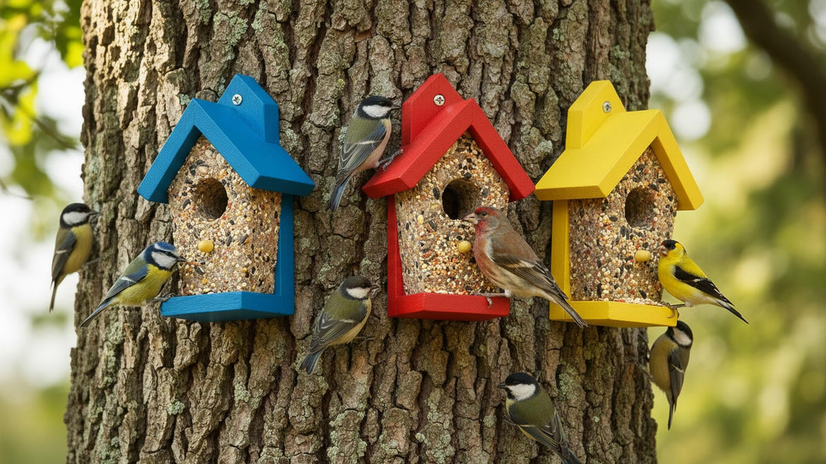 Cedar Alpha seed-mix attracts woodpeckers and chickadees to feeders.