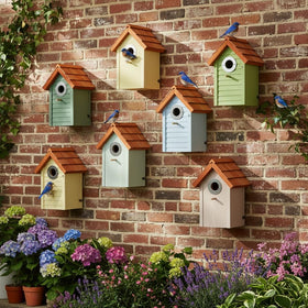 Cedar Alpha wall-mount nest box design for fences or sheds