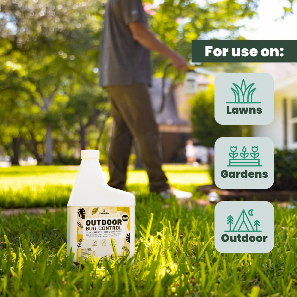 Cedarcide lush lawn area ready for pest management