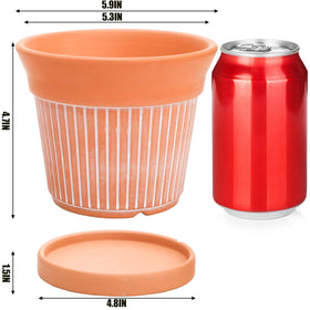 Cedilis terracotta pots with drainage hole prevent waterlogging.