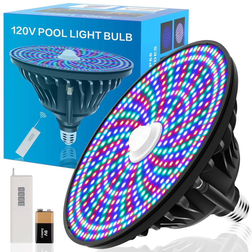 CEDIO inground pool light with remote control for vibrant underwater color effects.