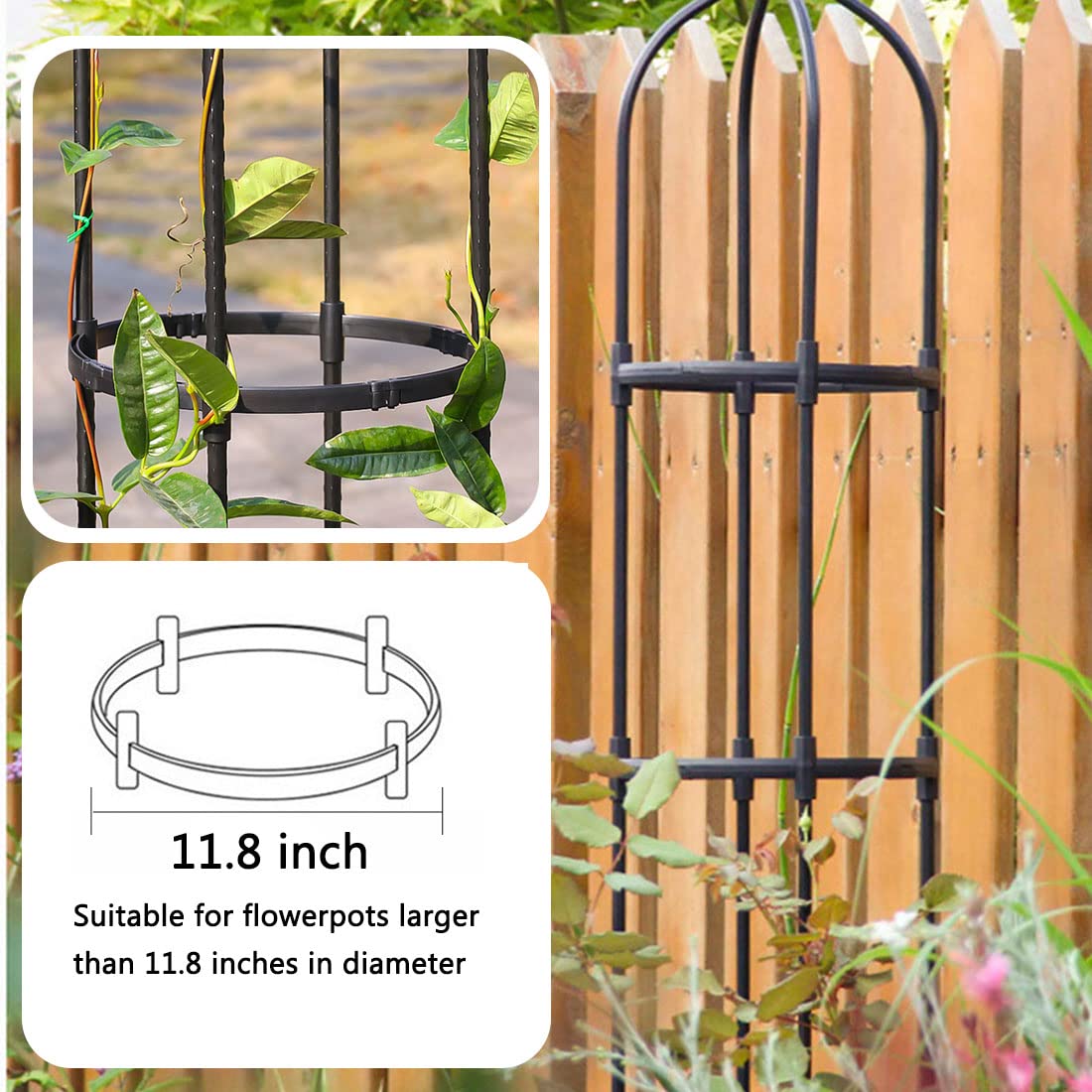 CEDOCSH garden trellis easy disassembly saves storage space after the season.
