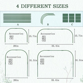 CEDOCSH Greenhouse Hoops easy-to-store design keeps gardening gear organized.