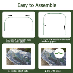 CEDOCSH Greenhouse Hoops nets compatibility for seasonal protection.