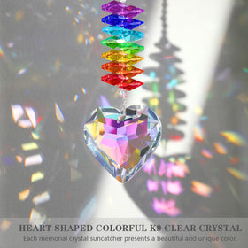 Ceegook k9 crystal prism suncatcher creates rainbow reflections to brighten a space.