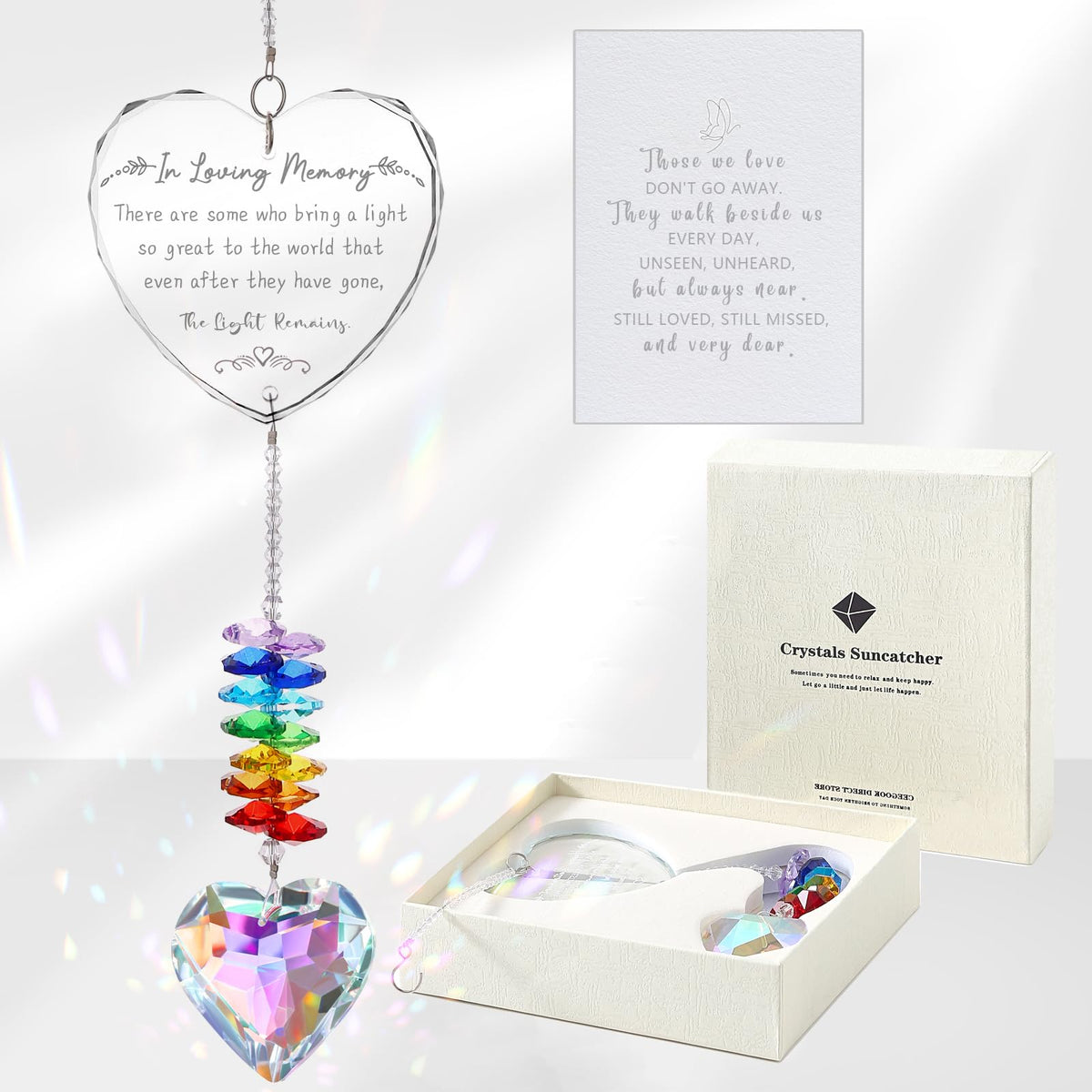 Ceegook K9 Suncatcher memory bond reflects rainbow light in sunlit windows