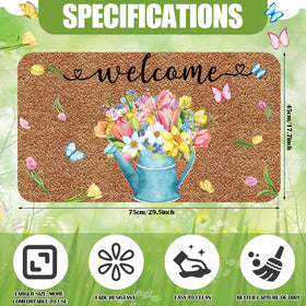 Ceenna coir doormat with non-slip backing keeps entryways clean and safe