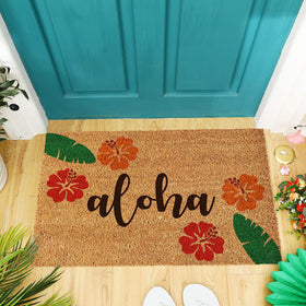 Ceenna coir entrance mat traps dirt and dust effectively.