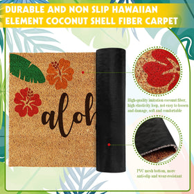 Ceenna outdoor entrance rug features bright colors for festive curb appeal.