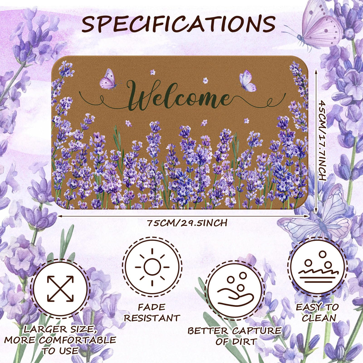 Ceenna doormat indoor-decor brightens interiors with spring flowers