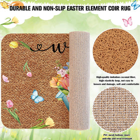 Ceenna spring tulip pattern doormat adds curb appeal while scraping mud from shoes