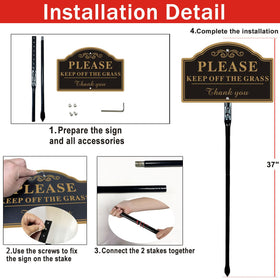 Cefrashi decorative scrollwork sign adds elegance while communicating a boundary
