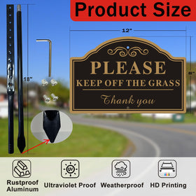 Cefrashi grass protection stake provides sturdy, visible yard boundary support