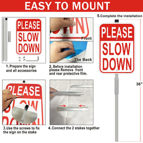 Cefrashi two-sign kit includes screws and wrench for quick, tool-ready installation.