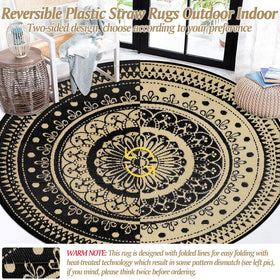 Cekene easy-clean outdoor rug; wipe, hose off, and air dry