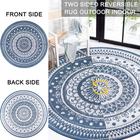 Cekene lightweight rug ready for RV camping trips.