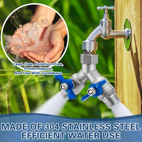 Cekwiet stainless steel construction highlighted for outdoor use and durability.