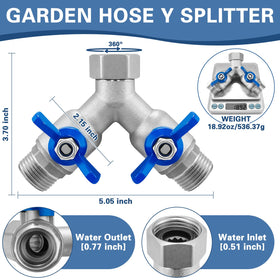 Cekwiet full-flow design maintains water pressure to both hoses.