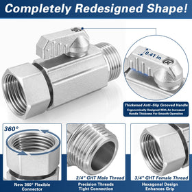 Cekwiet sealed connection with washer minimizes drips and leaks.