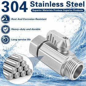 Cekwiet stainless steel valve body offers durable outdoor use.