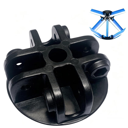 Celeyearnirs 4-Way Roof Center Bracket in black for stable canopy support.