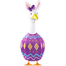 Celltestria Easter Goose Outfit with egg design enhances porch decor and Easter charm.