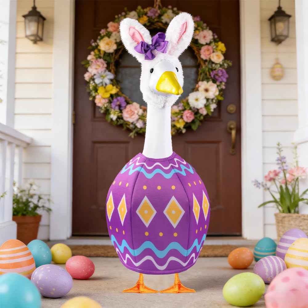 Celltestria Easter lawn art goose costume ready for outdoor party setups.