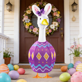 Celltestria Easter lawn art goose costume ready for outdoor party setups.