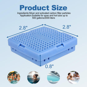 Cendasun silver-ion freshwater cartridge for spa systems maintains mineral balance