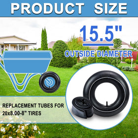 Cenipar 20x10-8 inner tube package ideal for mowers and tractors.