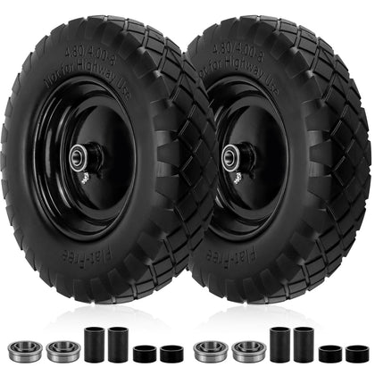 Cenipar 4.80/4.00-8 tire and wheel 16-inch two-pack for wheelbarrows and wagons