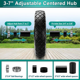 Close-up of Cenipar axle bore compatibility for adaptable hubs