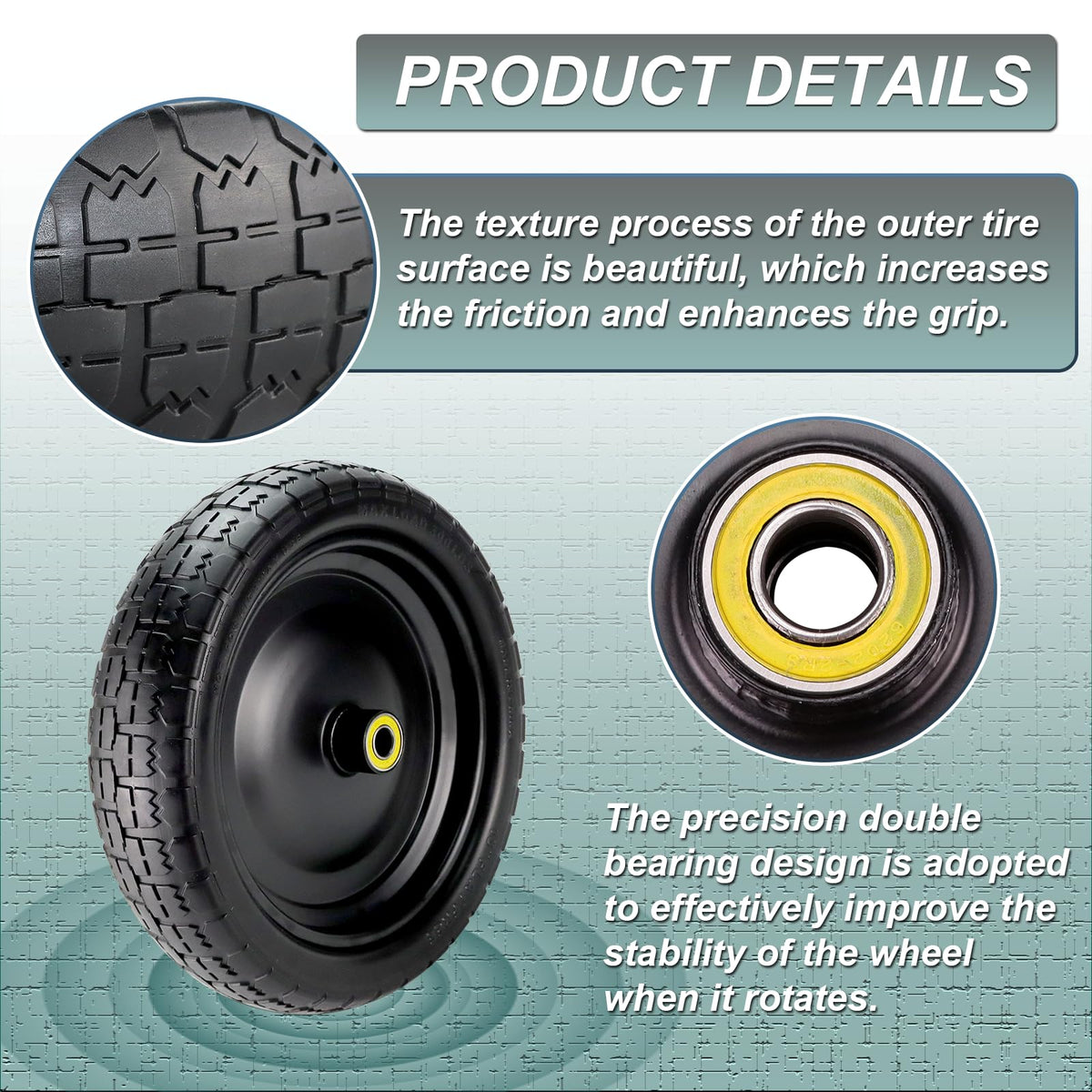 Cenipar polyurethane tire delivers quiet, shock-absorbing ride on rough surfaces