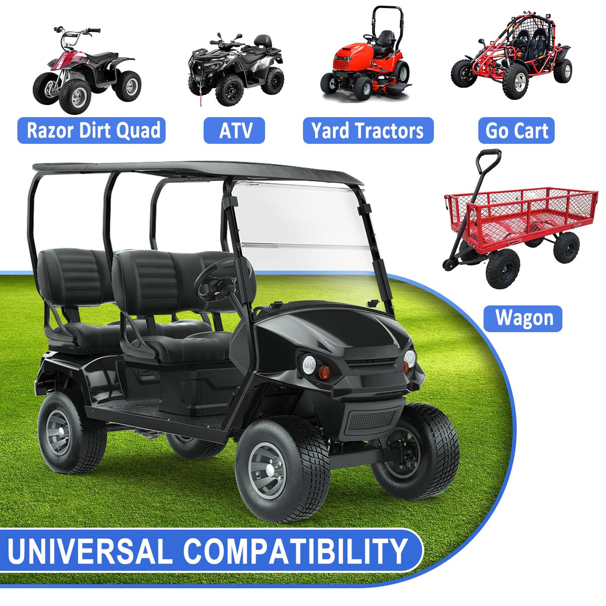 Cenipar tubes ready for lawn tractors and garden carts in rugged outdoor use.