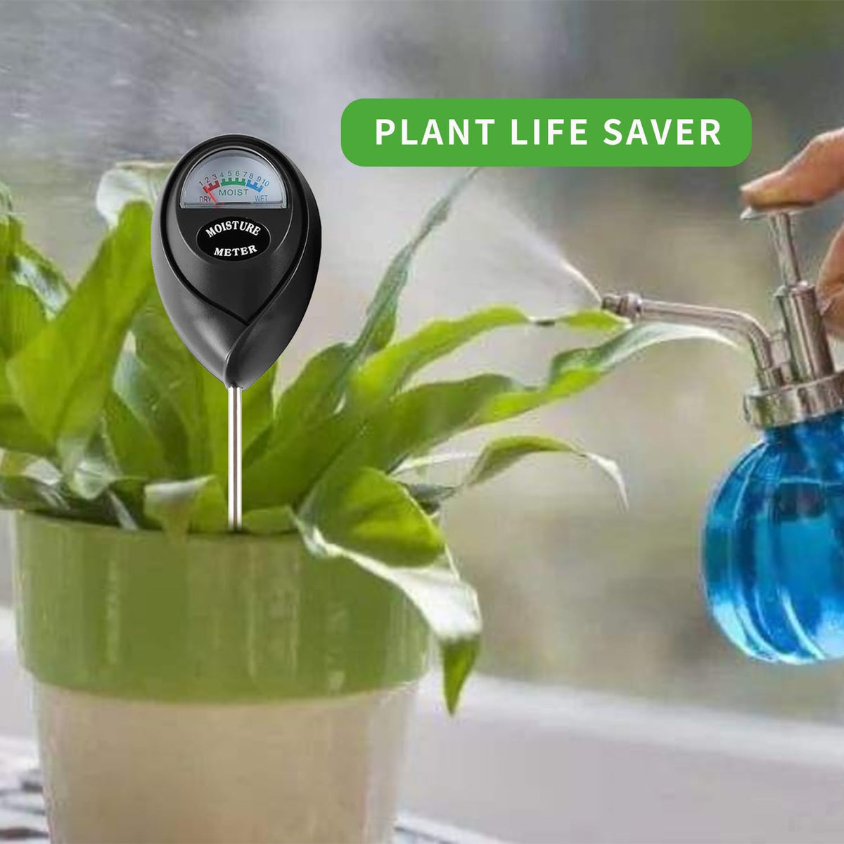 Censinda moisture meter requires no battery for easy, maintenance-free watering