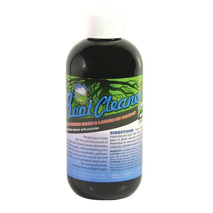 Central Coast Root Cleaner 8oz bottle pour for soil gnats and root pathogens control