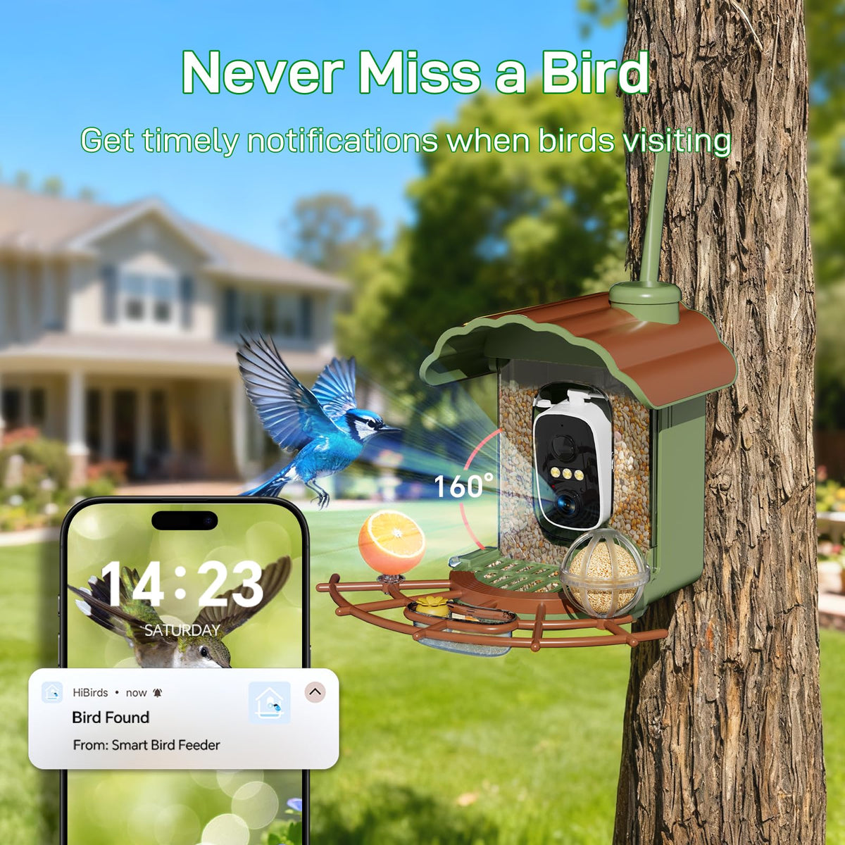 Centvicam solar powered bird feeder for outdoor monitoring in sunlight