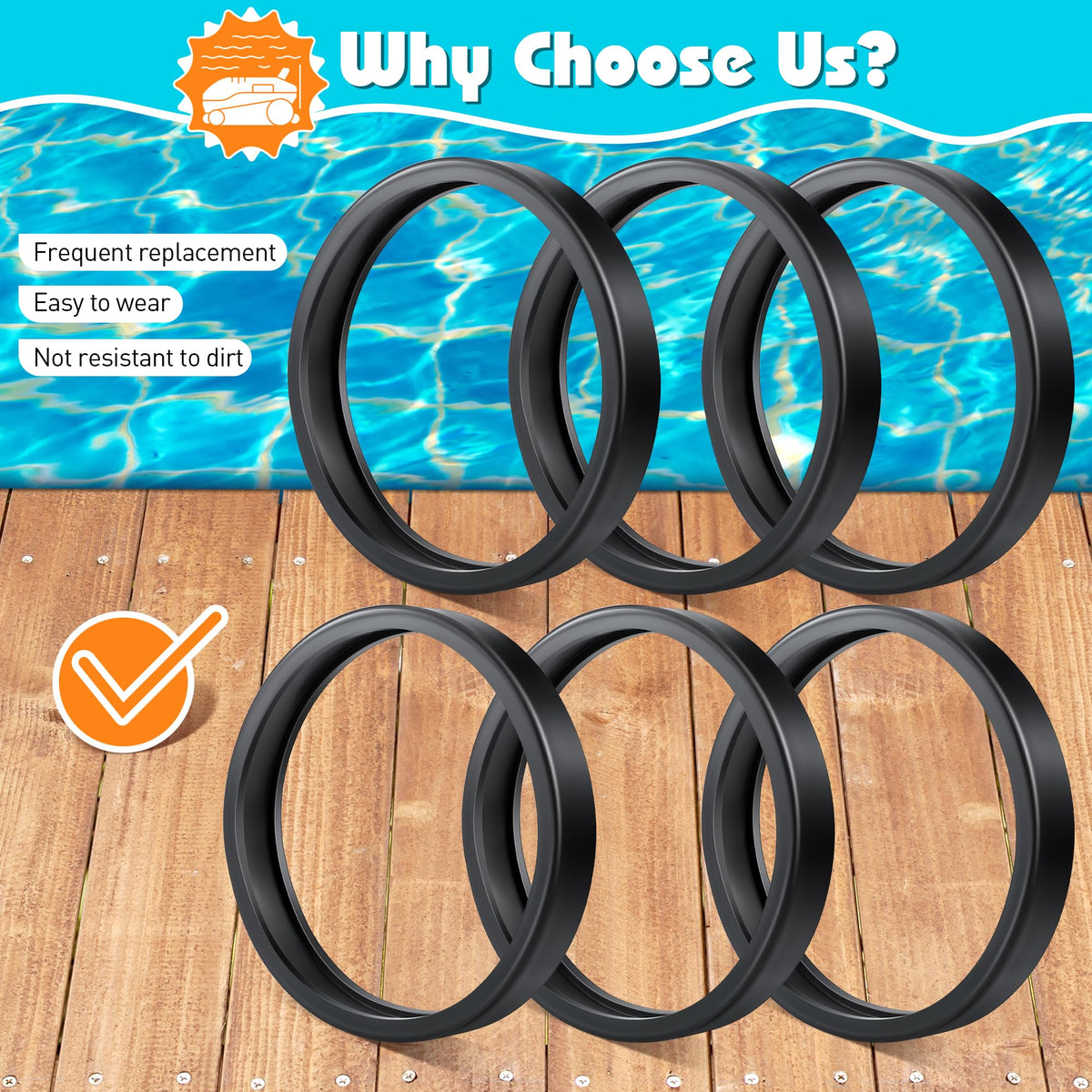 Ceoighe durable black rubber tire resists wear for longevity