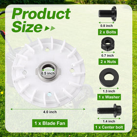 Ceoighe blade fan component enhances airflow for cleaner mowing