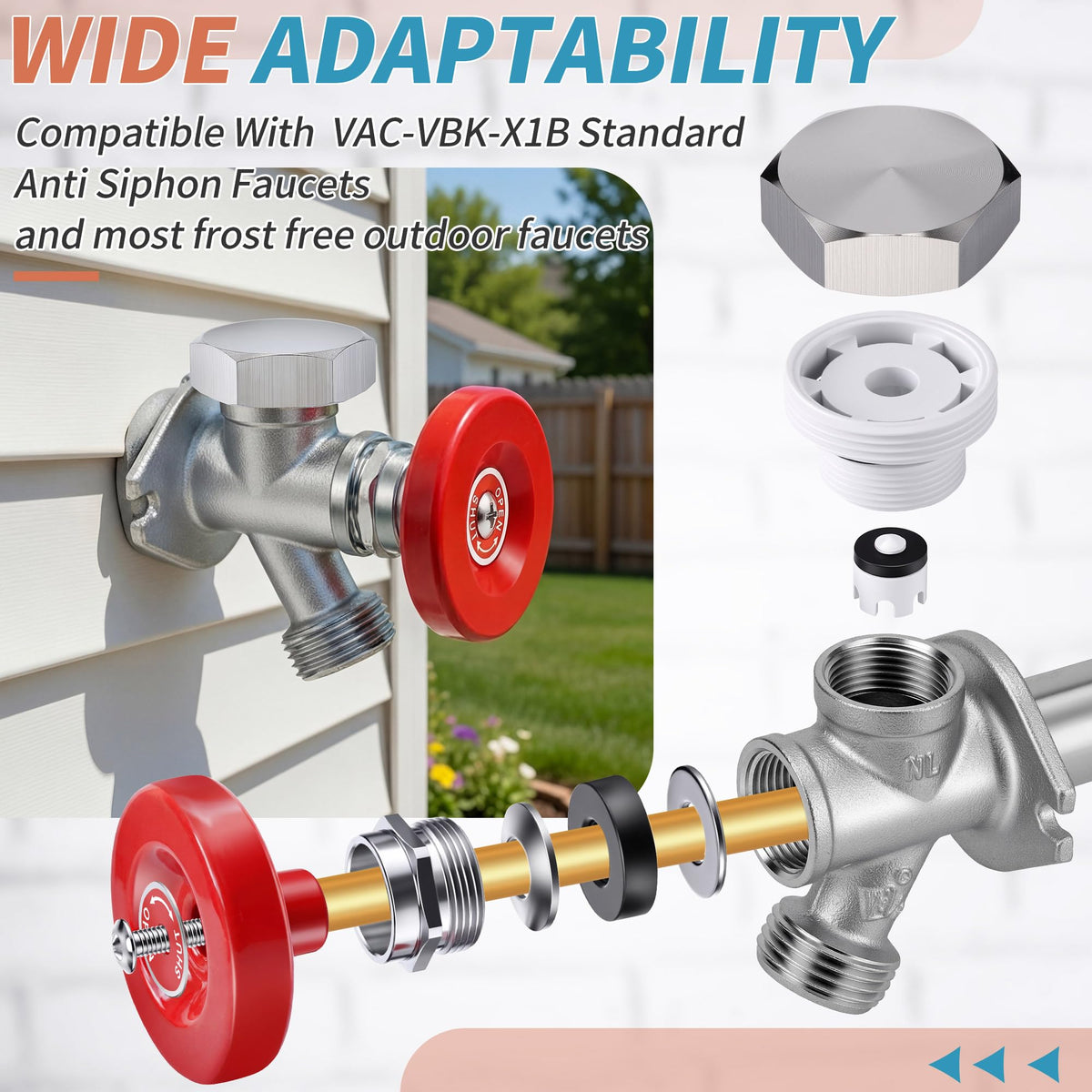 Ceoighe vacuum breaker with stainless steel cover reduces backflow risks