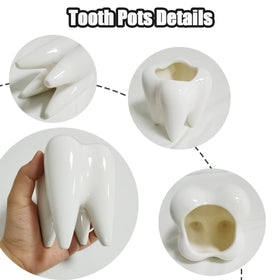 Ceonam teeth pot used as a stylish desk organizer for pens.