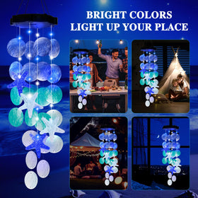 Cerflyer hanging solar wind chime works indoors and outdoors for versatile decor