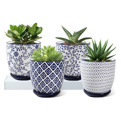 Cerkik ceramic succulent planter 4.6 inch for indoor greenery